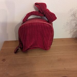 Small Red Corduroy Women's Bag